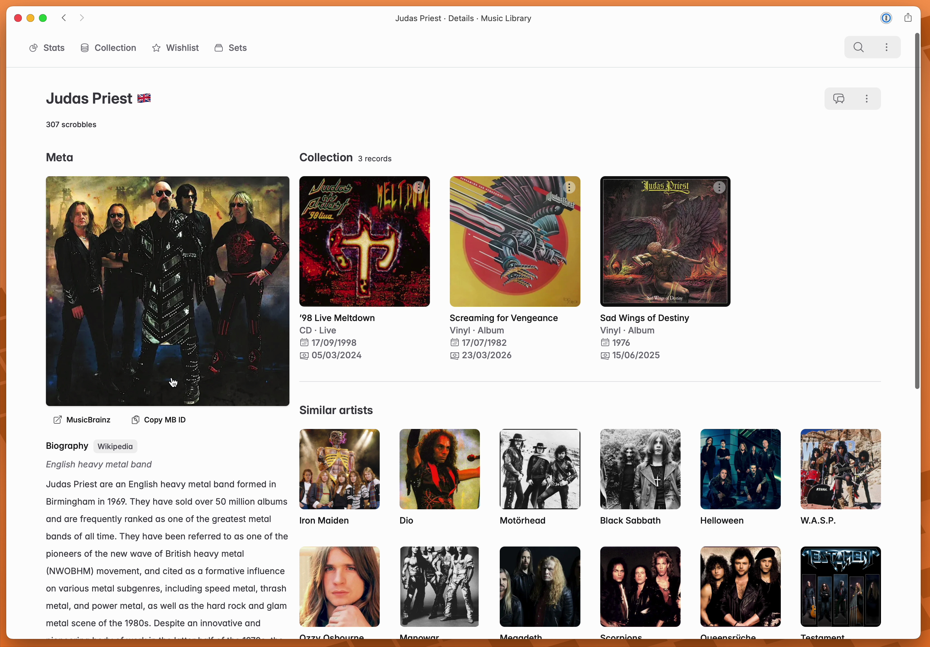 Artist details