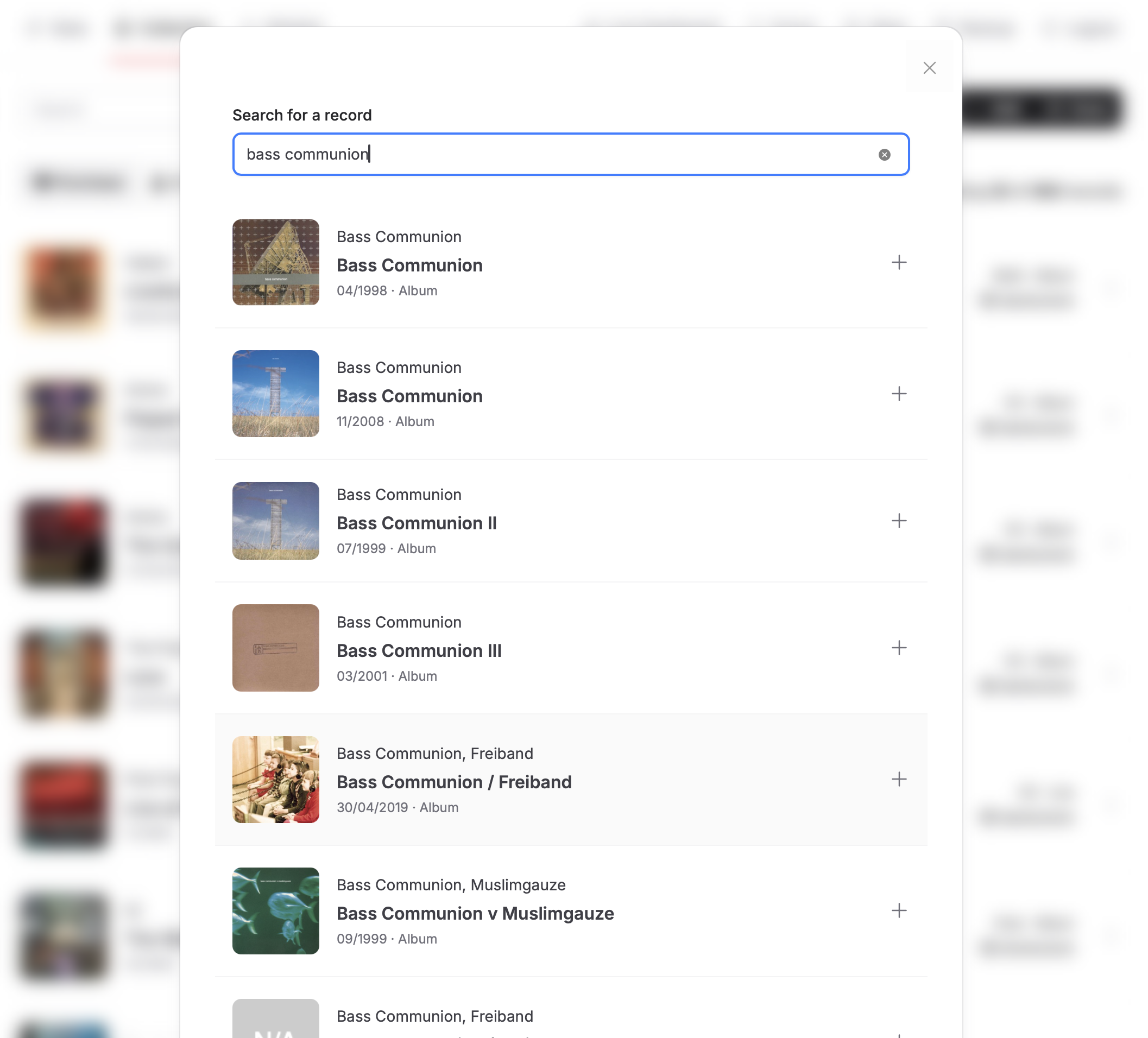 Searching for a Record to add